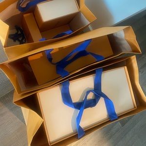 Louis Vuitton dust boxes/ shopping bags bundle